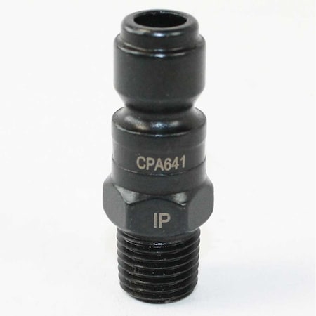 Interstate Pneumatics 3/8 Inch Automotive Steel Coupler Plug x 1/4 Inch Male NPT CPA641